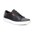 ECCO Sneaker Mens Soft 7 (aus Premium-Leder) schwarz/weiss Herren